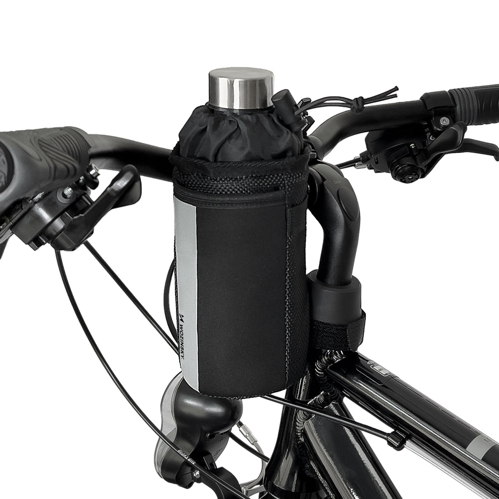 Velosipēda vai skrejriteņa soma Wozinsky Thermal Bottle Bag for Bike or Scooter 1L Black (WBB29BK)