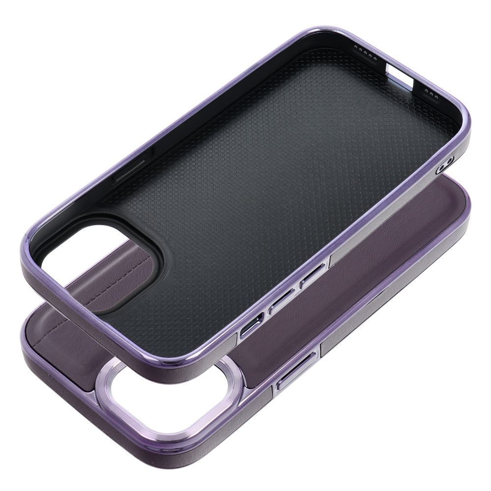 Aizsargvāciņš iPhone 15 dark – MILANO, violets — attēls 3