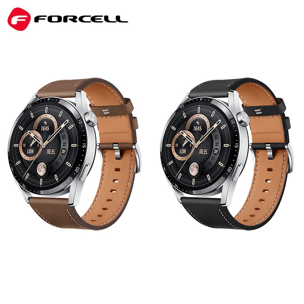 Forcell F-Design FS21 siksniņa Samsung Galaxy Watch 22 mm, melna