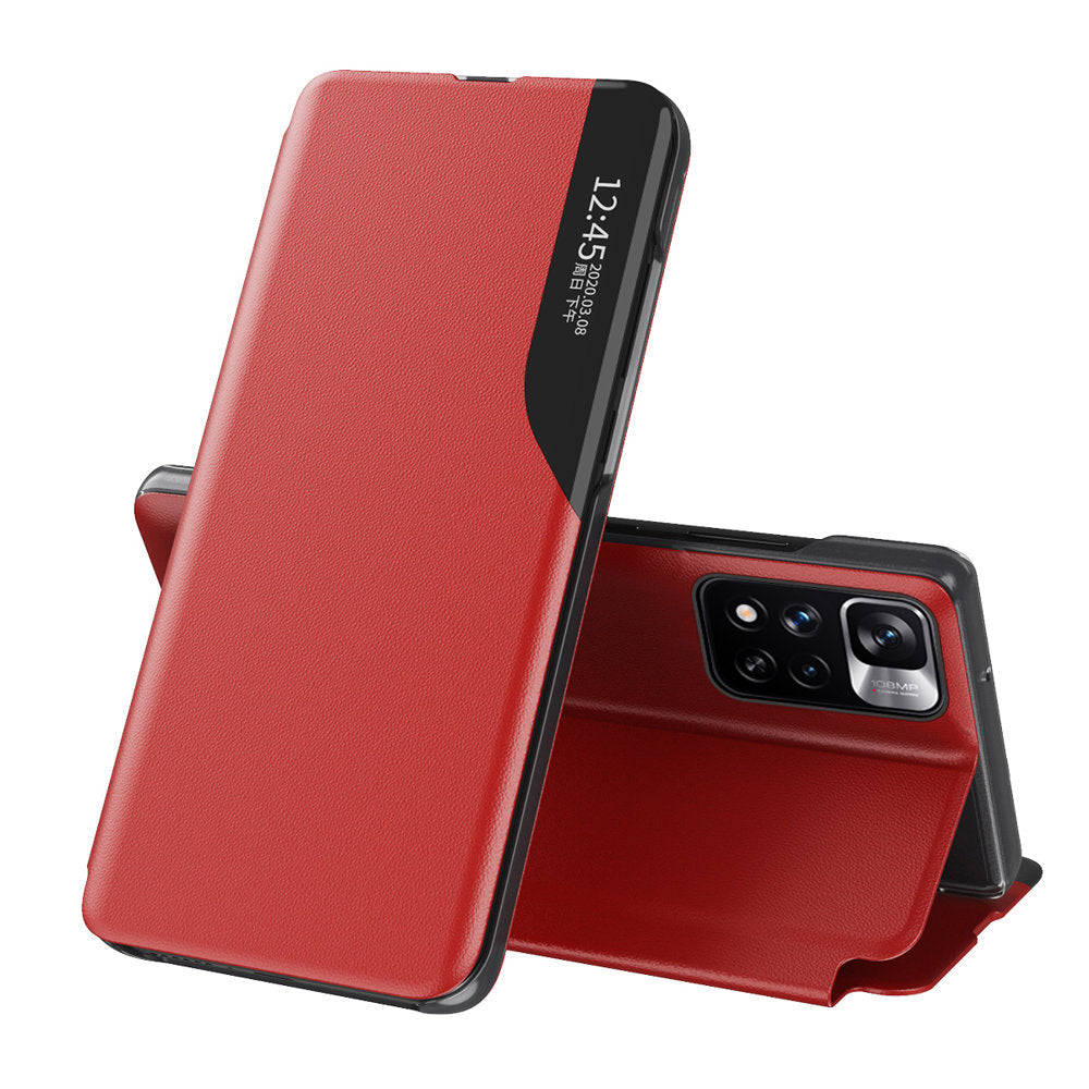 Aizsargvāciņš Xiaomi Redmi Note 11 Pro+ 5G (China) / 11 Pro 5G (China) / Mi11i HyperCharge / Poco X4 NFC 5G – Eco Leather View elegant with flip and stand function, sarkans — attēls 2