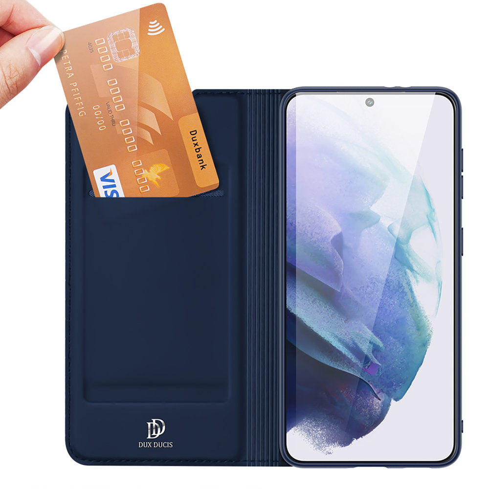 Aizsargvāciņš Samsung Galaxy S22 + (S22 Plus) – Dux Ducis Skin Pro Holster Flip, zils — attēls 2