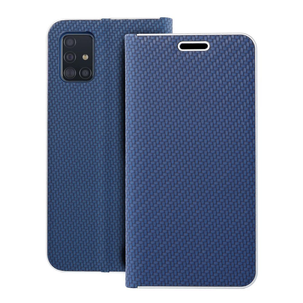 Aizsargvāciņš Samsung A51 – LUNA Carbon, zils