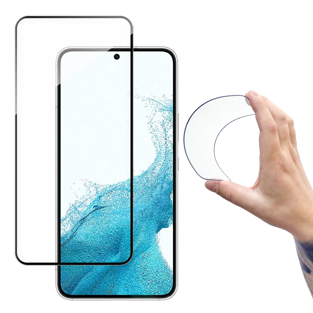 Aizsargstikls Samsung Galaxy S22 + (S22 Plus) – Wozinsky Full Flexi Nano Film With Frame, caurspīdīgs