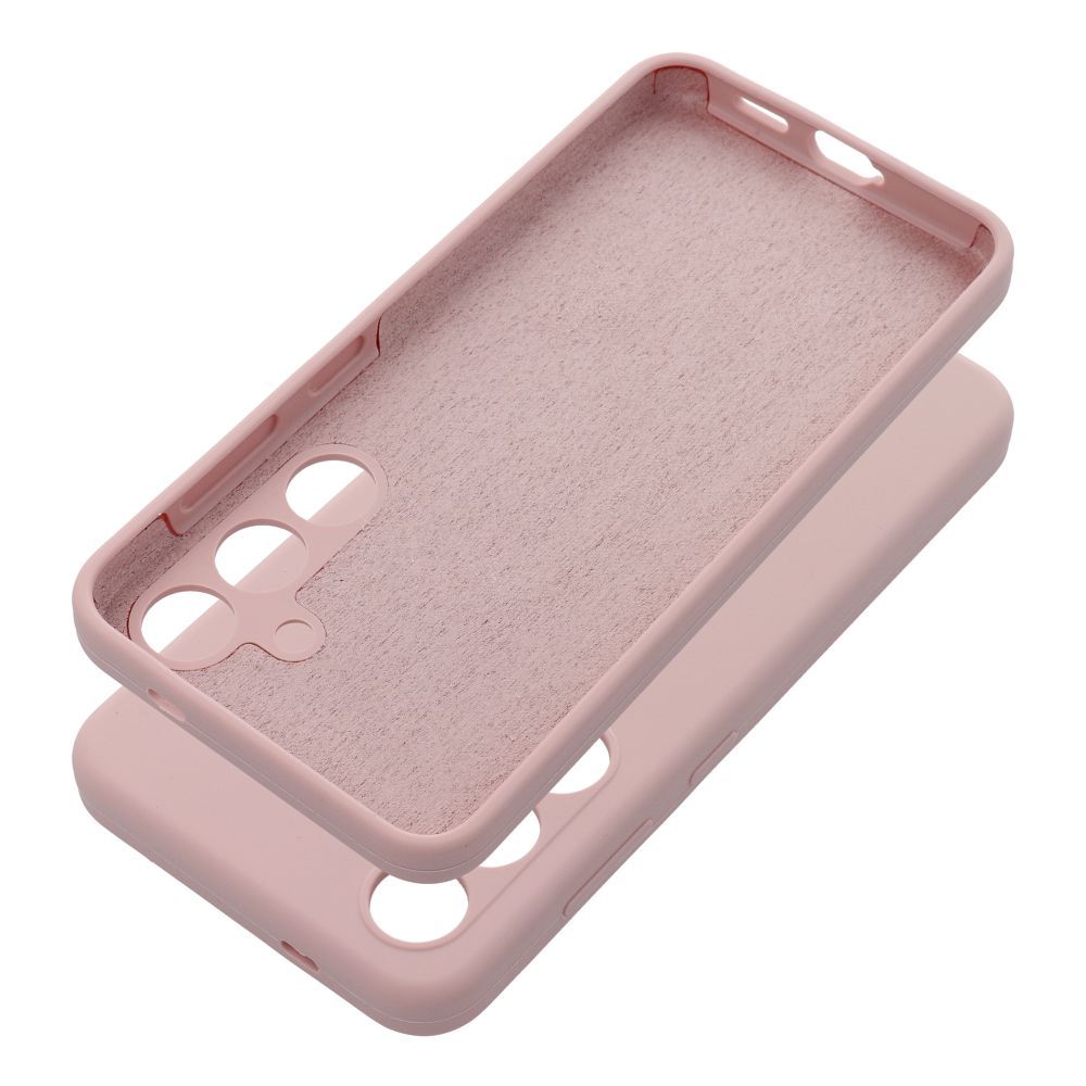 Aizsargvāciņš Samsung S24 FE sand – SILICONE 2mm, rozā