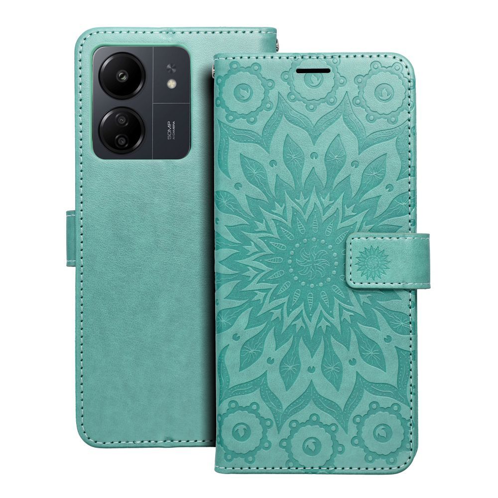Aizsargvāciņš Xiaomi Redmi 13C / POCO C65 mandala – MEZZO, zaļš