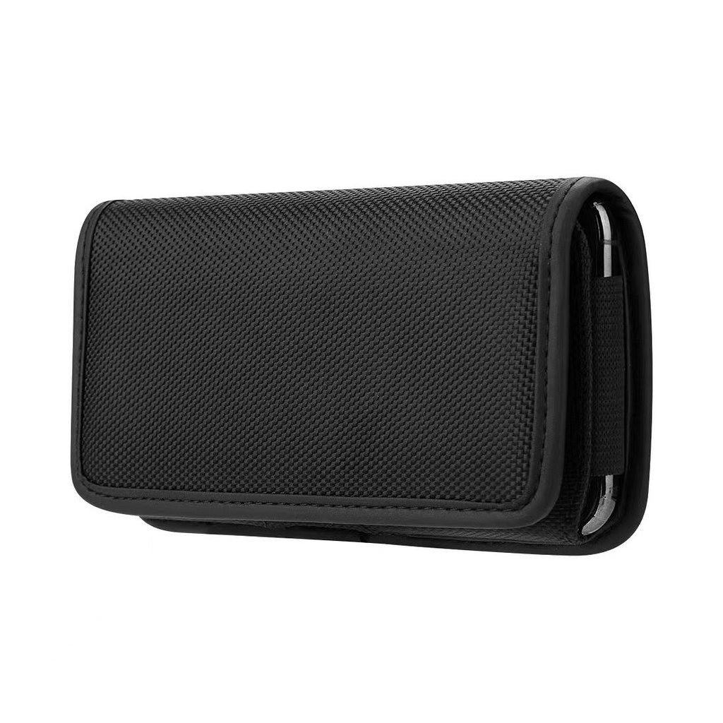 Aizsargvāciņš iPhone 11 / 11 PRO / 12 / 12 PRO / 13 / 13 PRO / Samsung A10 / A41 / A50 / A51 / HUAWEI P30 LITE / P40 / P8 / P9 LITE – Horizontal universal OXFORD model 3, melns
