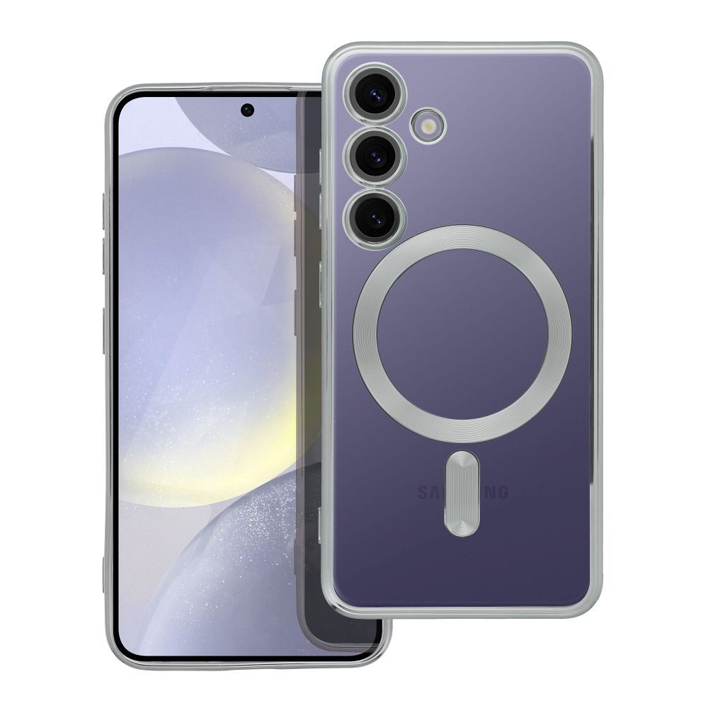 Aizsargvāciņš Samsung S24 – ELECTRO MAG compatible with MagSafe, sudraba