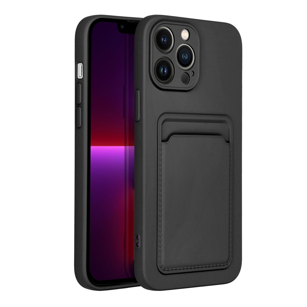 Aizsargvāciņš iPhone 13 Pro Max – CARD, melns — attēls 2