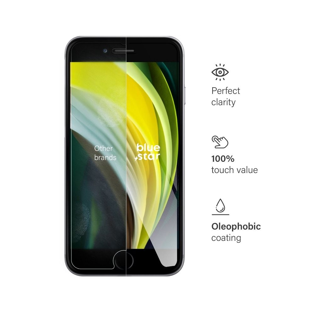 Aizsargstikls iPhone 7/8/SE 2020 – Blue Star — attēls 4