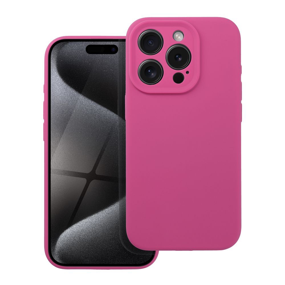 Aizsargvāciņš iPhone 16 Pro Max – SILICONE 2mm, rozā — attēls 2