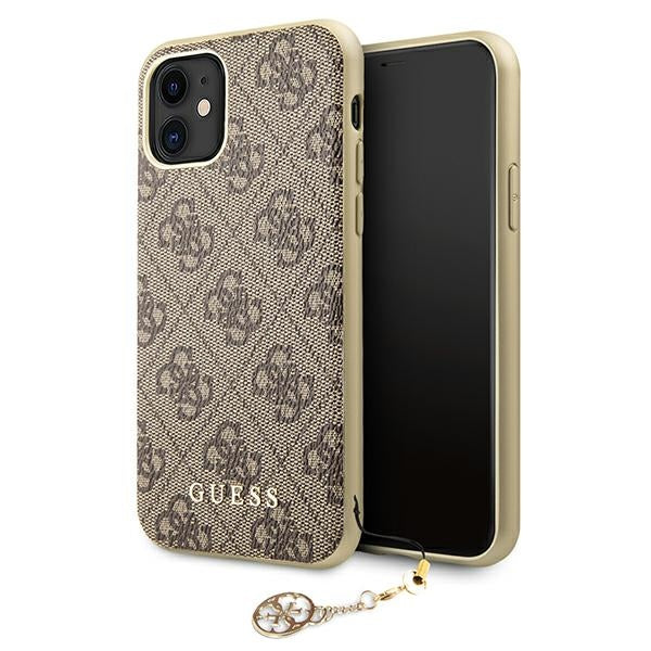 Guess 4G Charms Collection vāciņš iPhone 11, brūns — 1