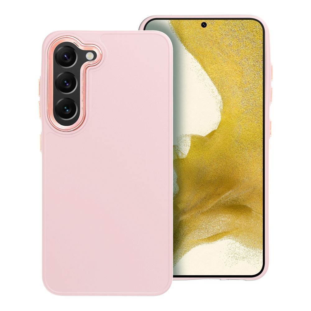 Aizsargvāciņš Samsung S23 – FRAME, pūderrozā