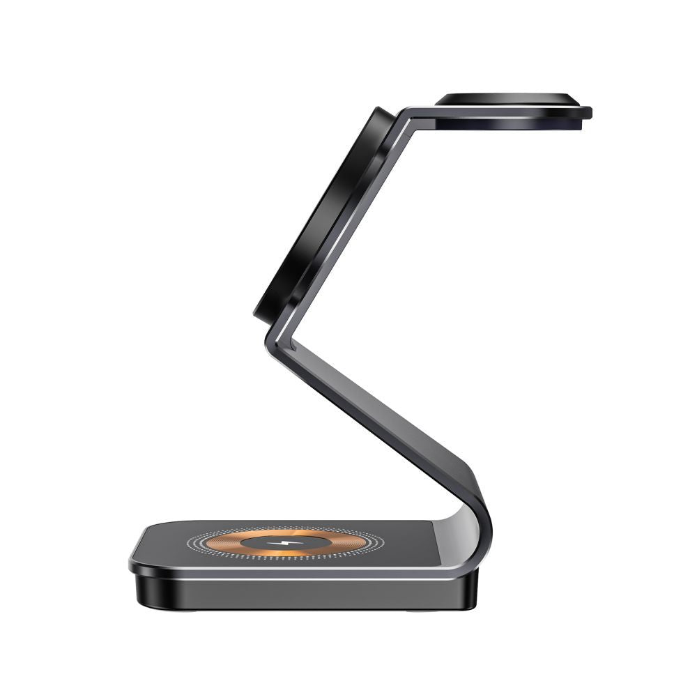 Tech-Protect QI15W-A29 3-in-1 MagSafe bezvadu lādētājs telefonam, Apple Watch un austiņām, melns
