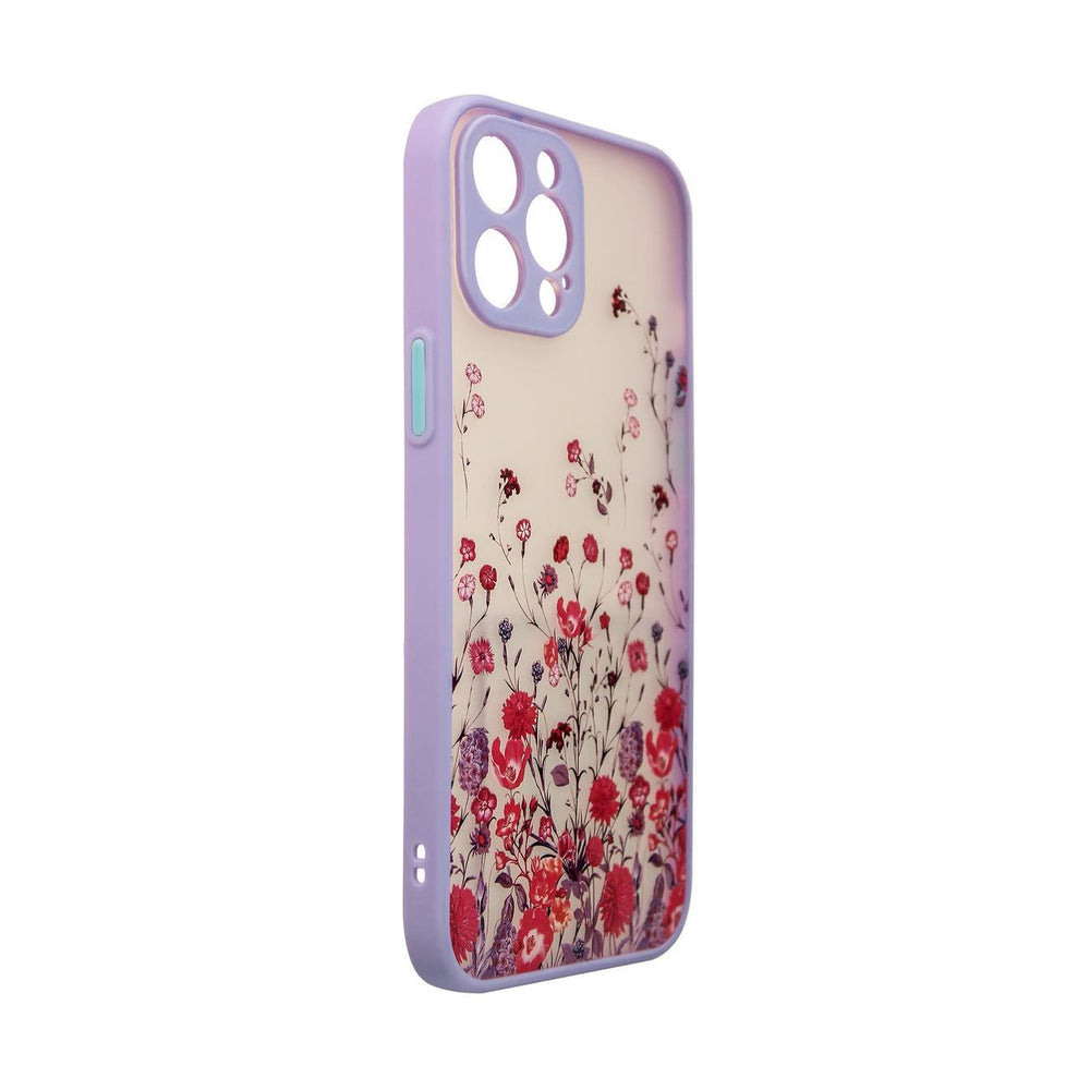 Aizsargvāciņš iPhone 12 Pro Max floral – Design, violets — attēls 3