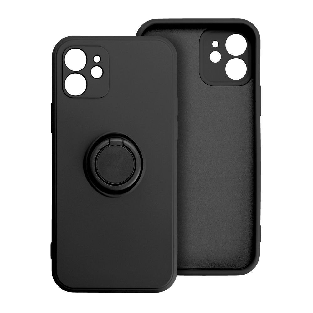 Aizsargvāciņš iPhone 14 – SILICONE RING, melns — attēls 4