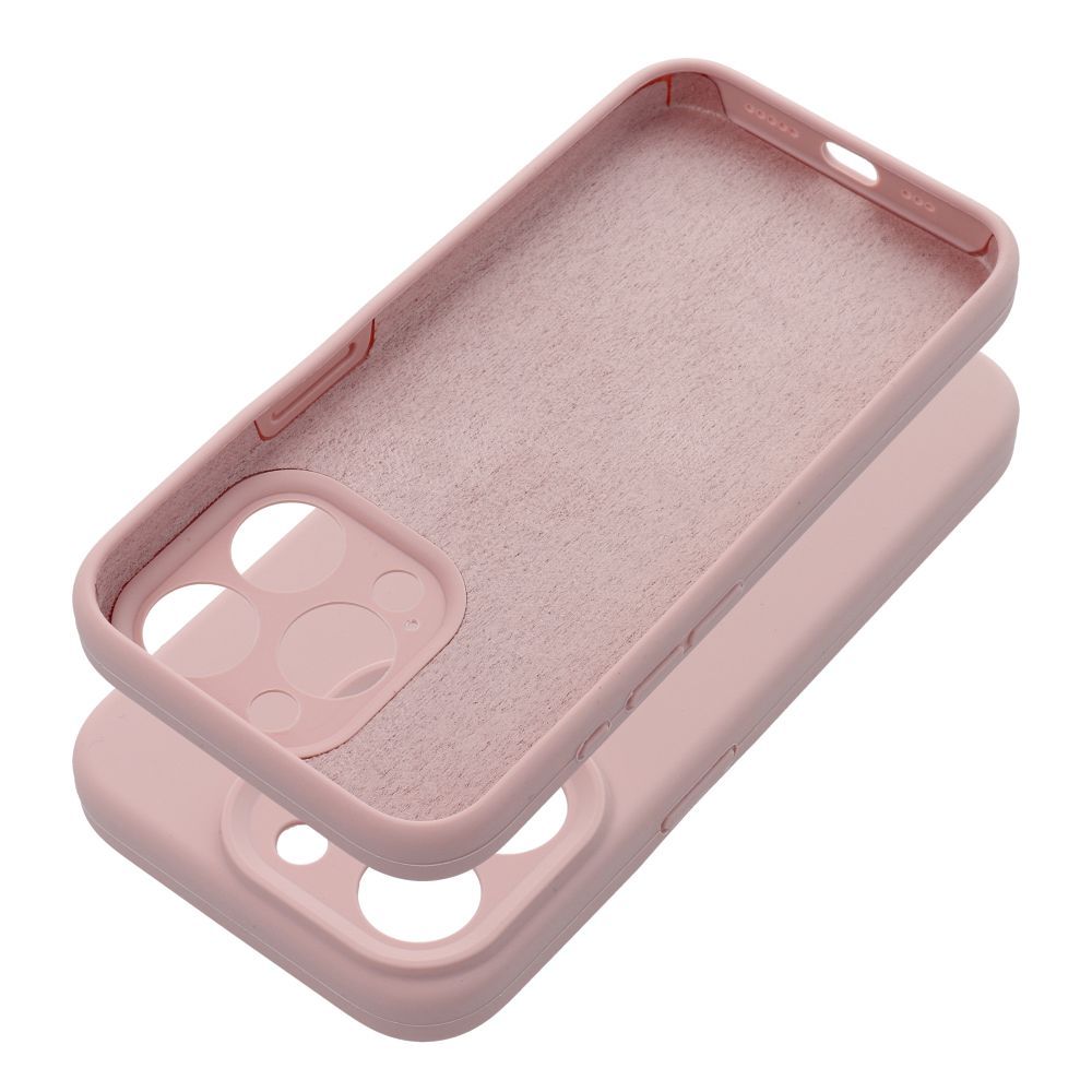 Aizsargvāciņš iPhone 16 Pro Max sand – SILICONE 2mm, rozā
