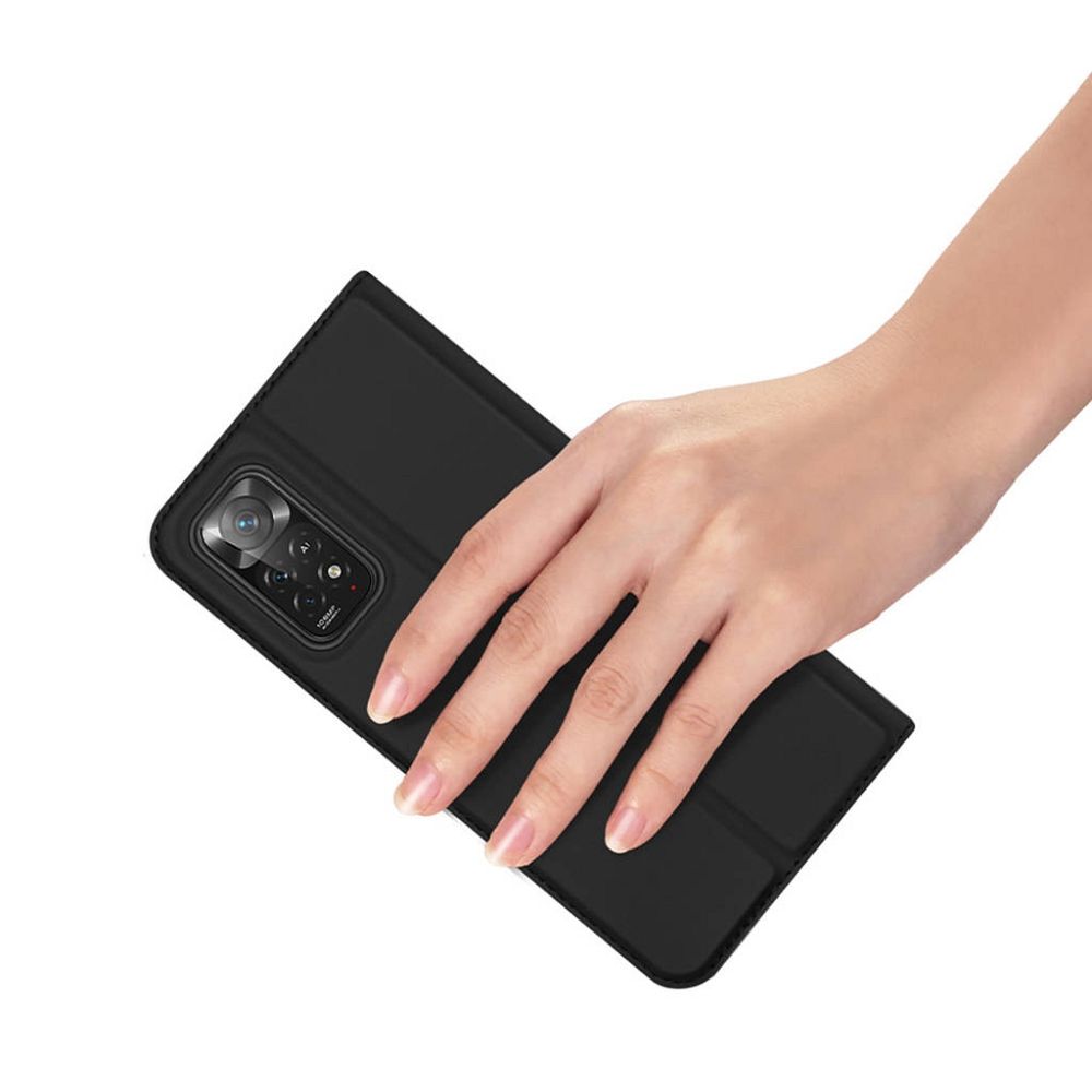 Aizsargvāciņš REDMI NOTE 12 Pro 5G / 11 Pro 5G / 4G – DUX DUCIS wallet SKIN PRO, melns — attēls 4