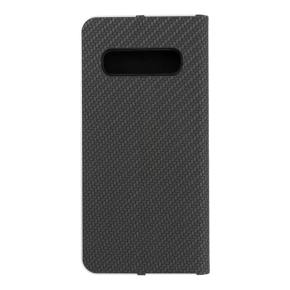 Aizsargvāciņš Samsung S10 – LUNA Carbon, melns — attēls 4