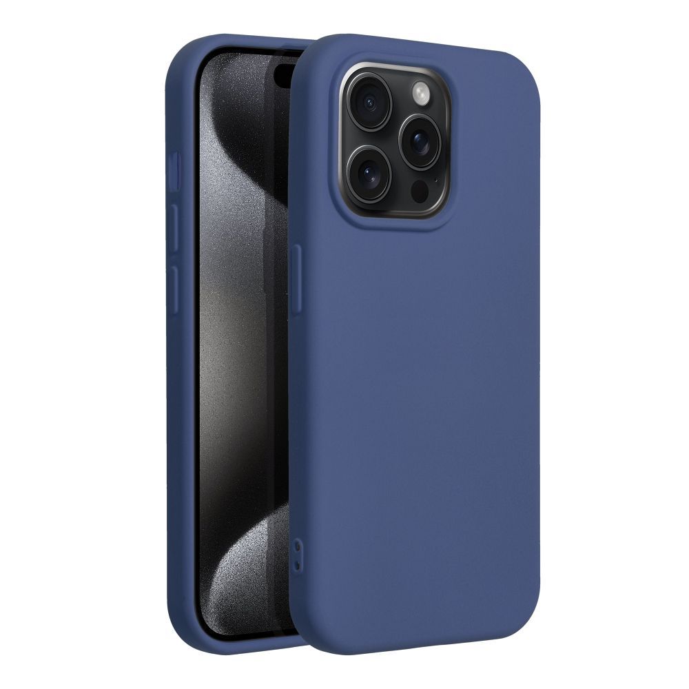 Aizsargvāciņš iPhone 15 Pro – SILICONE, zils — attēls 2