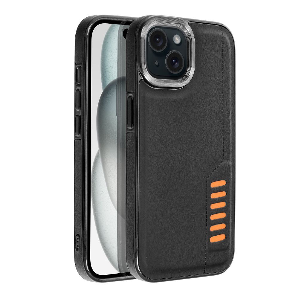 Aizsargvāciņš iPhone 15 – MILANO, melns — attēls 2