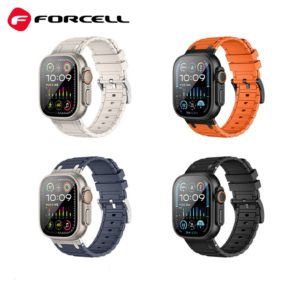Forcell F-Design FA06 siksniņa Apple Watch 42 / 44 / 45 / 49 mm, zila