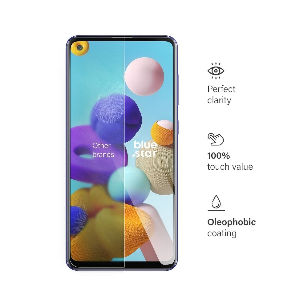 Aizsargstikls Samsung Galaxy A21s – Blue Star — attēls 4