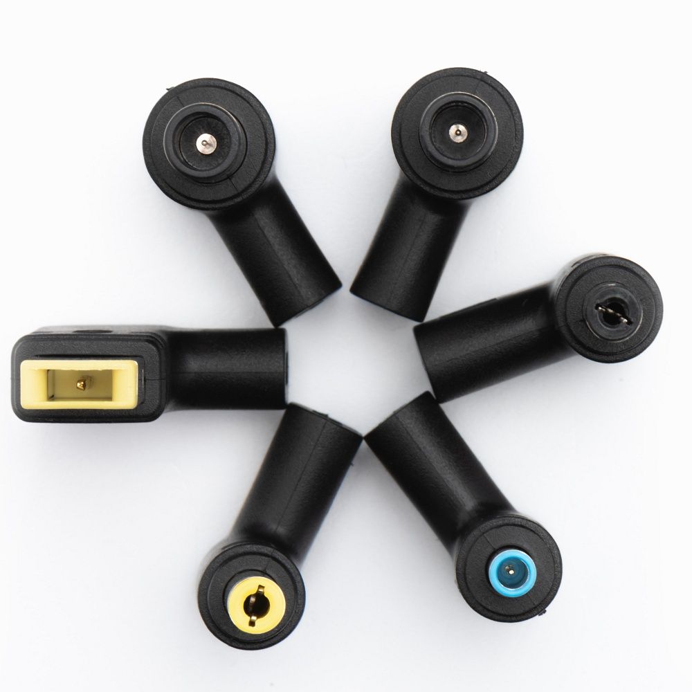 Forcell F-Energy E856 USB-C PD 90 W portatīvā datora lādētājs ar 6 uzgaļiem, melns