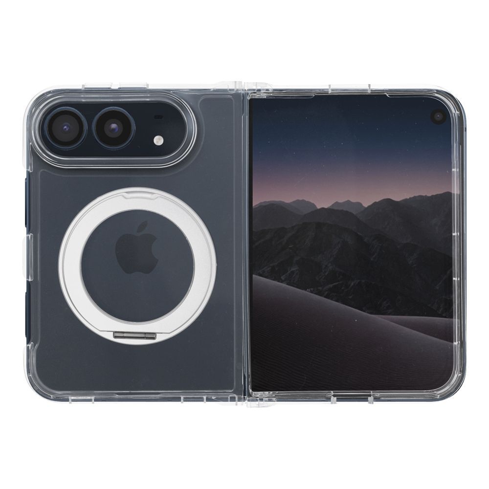 4sD-i Clear Case Circle stand aizsargvāciņš iPhone Duo, caurspīdīgs