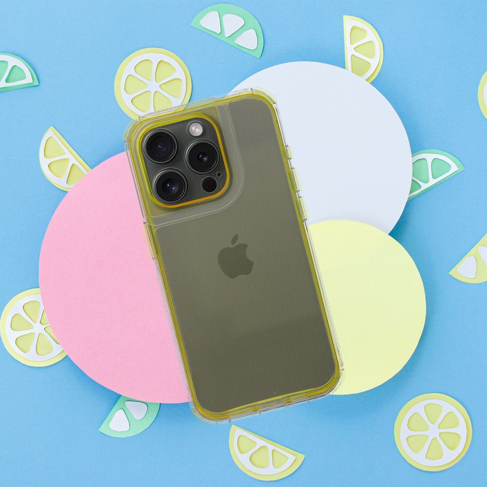 Aizsargvāciņš iPhone 16 PLUS – MATRIX CLEAR, dzeltens — attēls 4