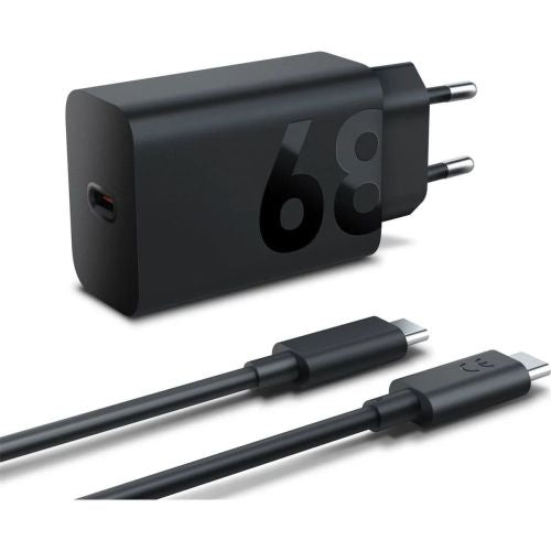 Lenovo ZG38C05739 USB-C ātrais lādētājs 68 W ar 1,5 m USB-C kabeli, melns
