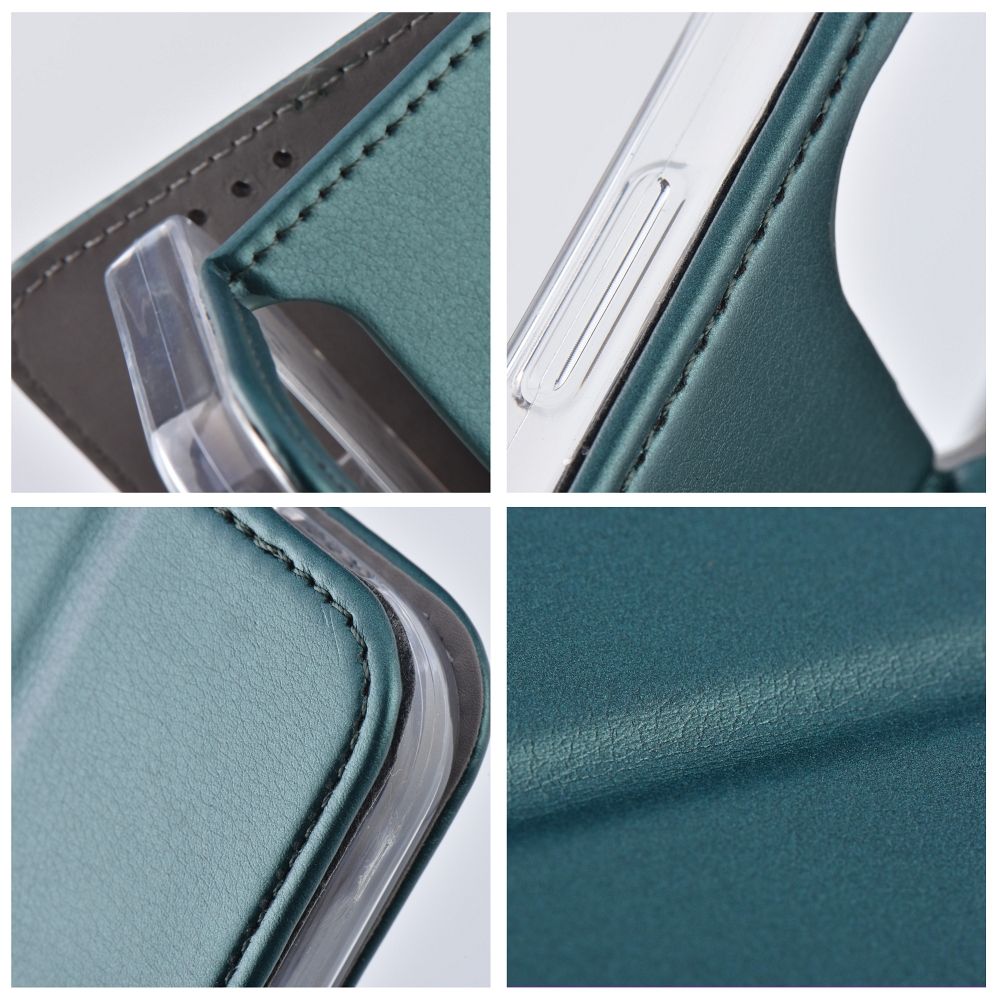 Aizsargvāciņš Xiaomi Redmi Note 13 Pro 4G – SMART MAGNETO, tumši zaļš — attēls 4