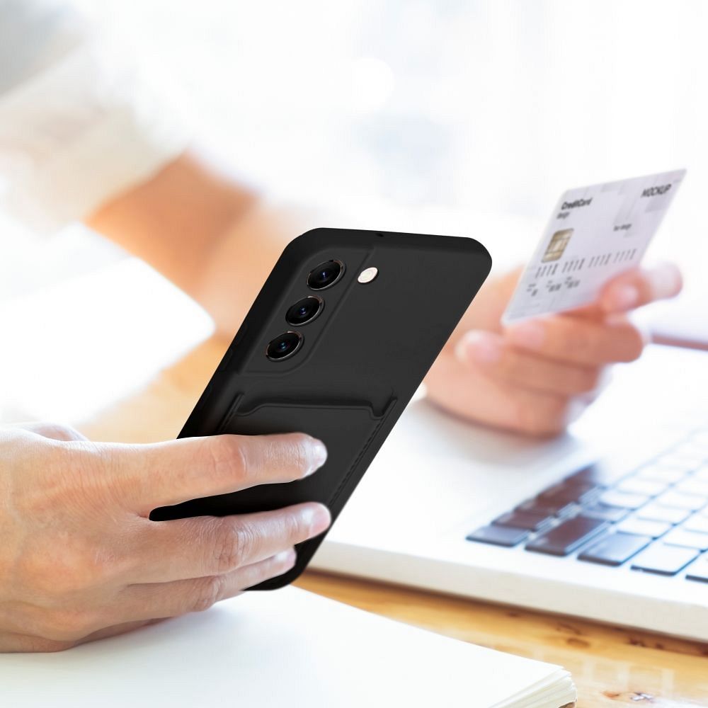 Aizsargvāciņš Samsung S23 Ultra – CARD, melns — attēls 4