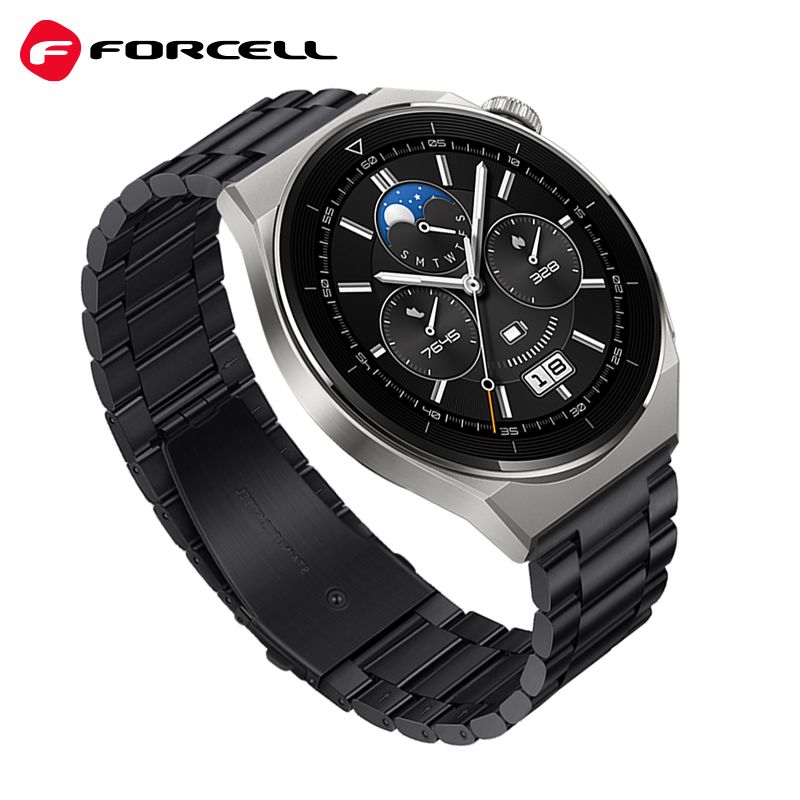 Forcell F-Design FS06 siksniņa Samsung Galaxy Watch 22 mm, melna