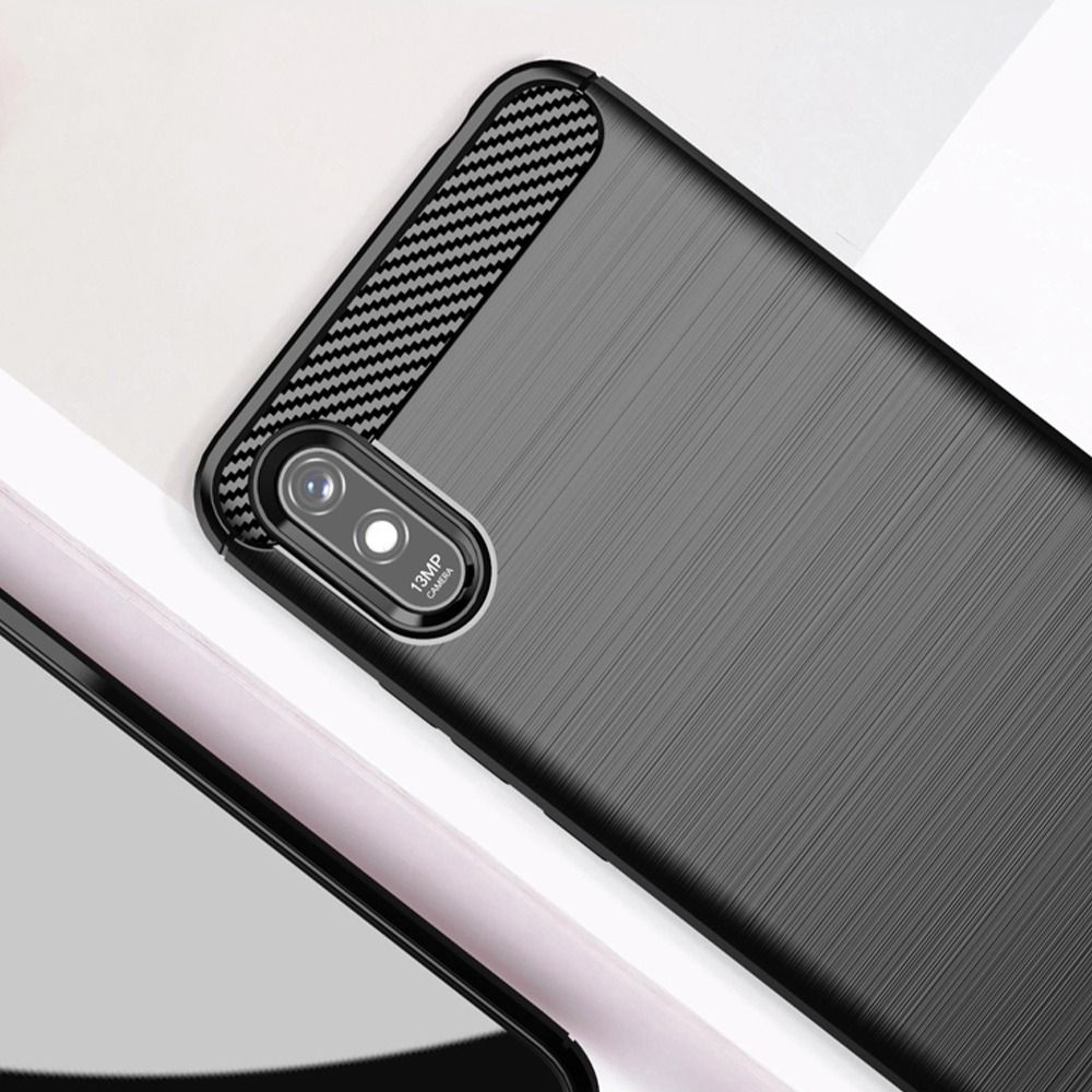 Aizsargvāciņš Xiaomi Redmi 9A / 9AT – CARBON, melns — attēls 4