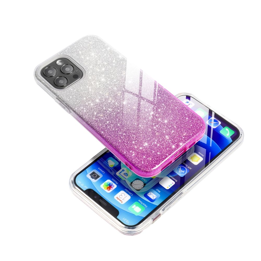 Aizsargvāciņš iPhone 14 Pro transparent – SHINING, rozā — attēls 2