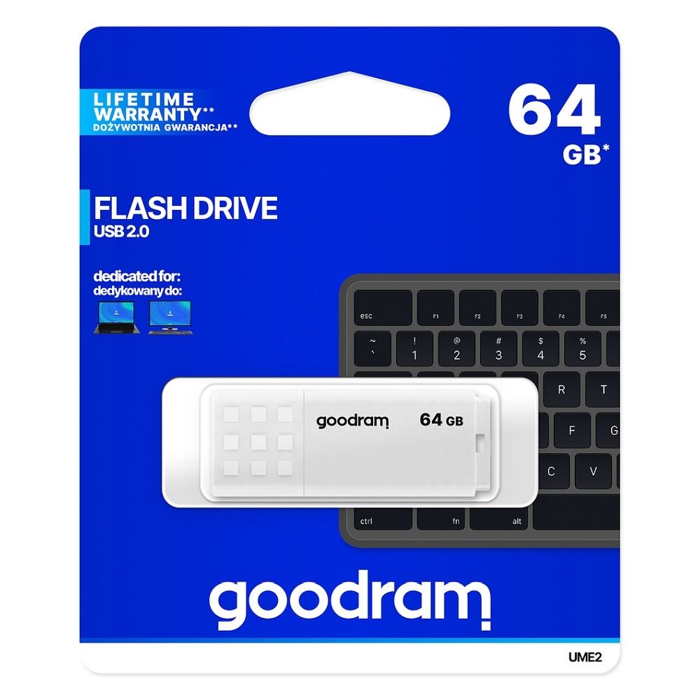 USB zibatmiņa GOODRAM pendrive UME2 64GB USB2.0