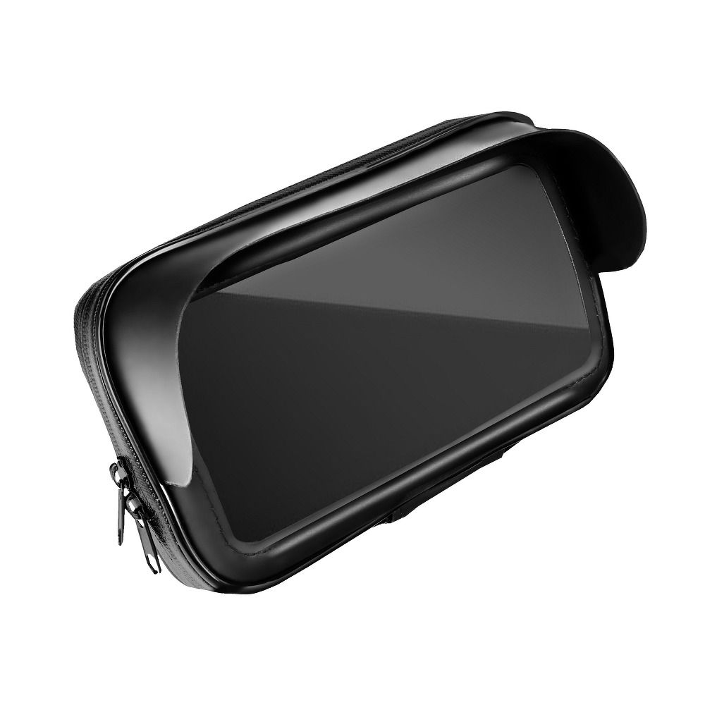 Bike holder waterproof with zip and hood ( 5,5" - 6,3" ) black — attēls 2
