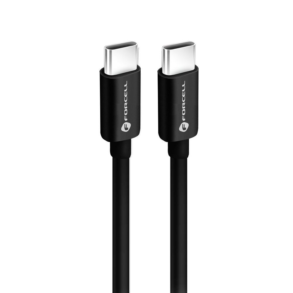 Kabelis FORCELL F-ENERGY C338 cable Type C to Type C PD QC4.0 3A 60W 1,5 m black — attēls 2