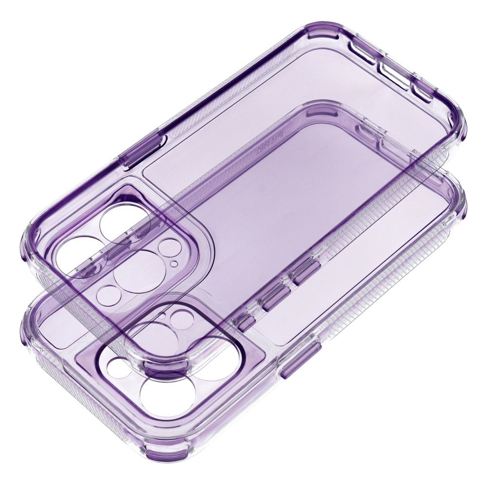 Aizsargvāciņš iPhone 16 Pro light – MATRIX CLEAR, violets — attēls 2