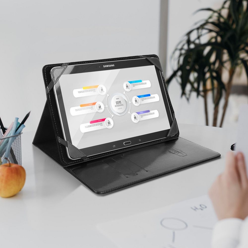 Aizsargvāciņš tablets 10" (UNT) – BLUN universal, melns — attēls 2