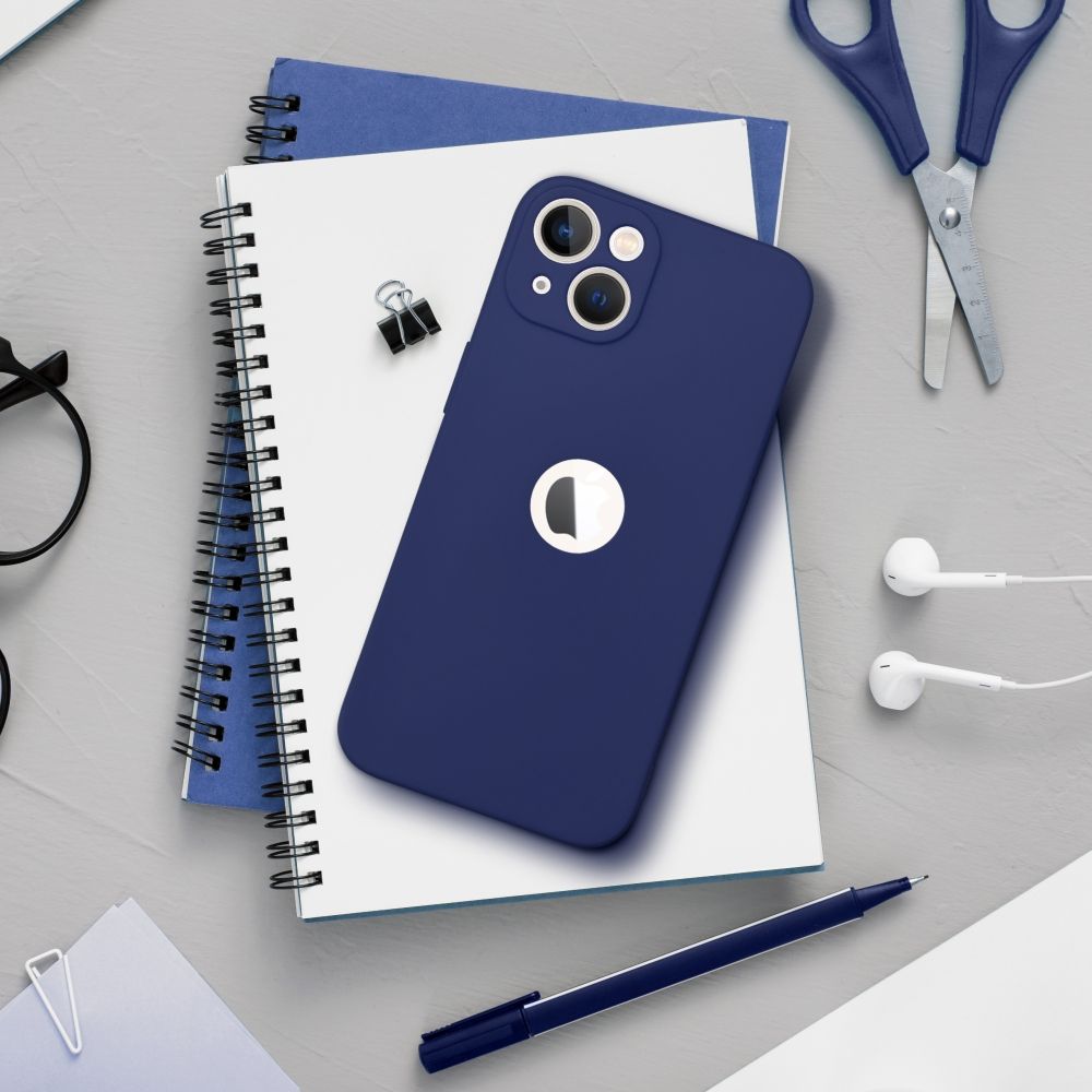 Aizsargvāciņš iPhone 16 Pro – SOFT, tumši zils — attēls 4