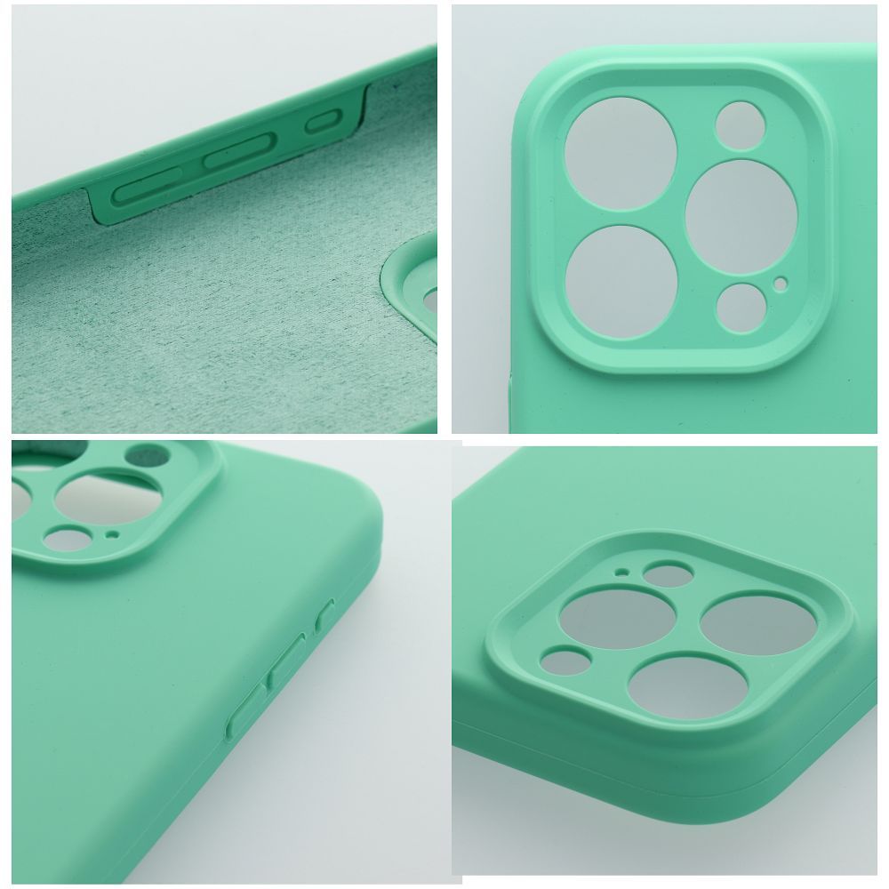 Aizsargvāciņš iPhone 16 Pro Max mint – SILICONE 2mm — attēls 3