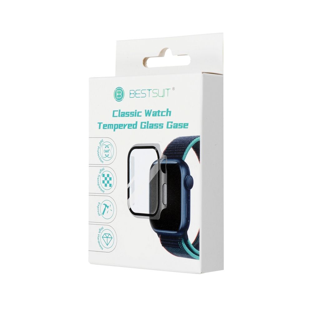 Aizsargstikls Apple Watch series 7/8/9-41mm - grafitowy – Bestsuit with