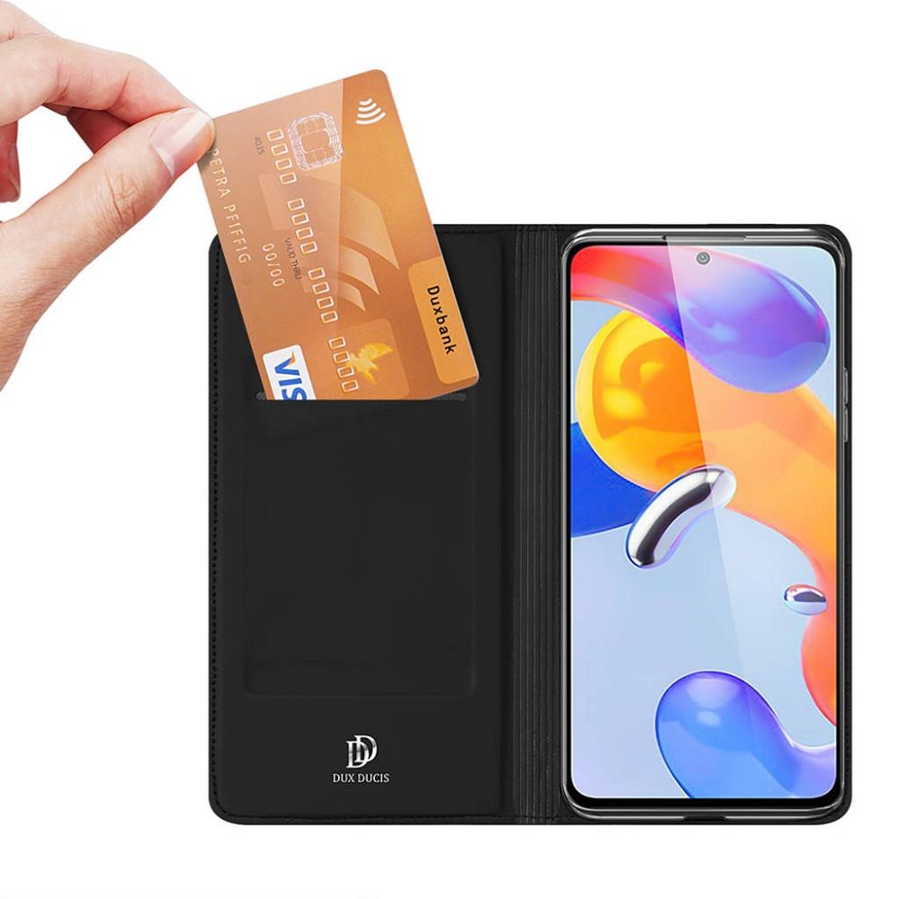 Aizsargvāciņš REDMI NOTE 12 Pro 5G / 11 Pro 5G / 4G – DUX DUCIS wallet SKIN PRO, melns — attēls 2