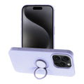 Aizsargvāciņš iPhone 15 Pro – SILICONE RING, violets