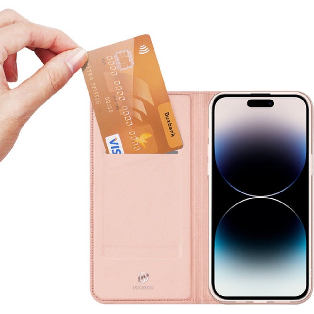 Aizsargvāciņš iPhone 15 rose – DUX DUCIS wallet SKIN PRO — attēls 3