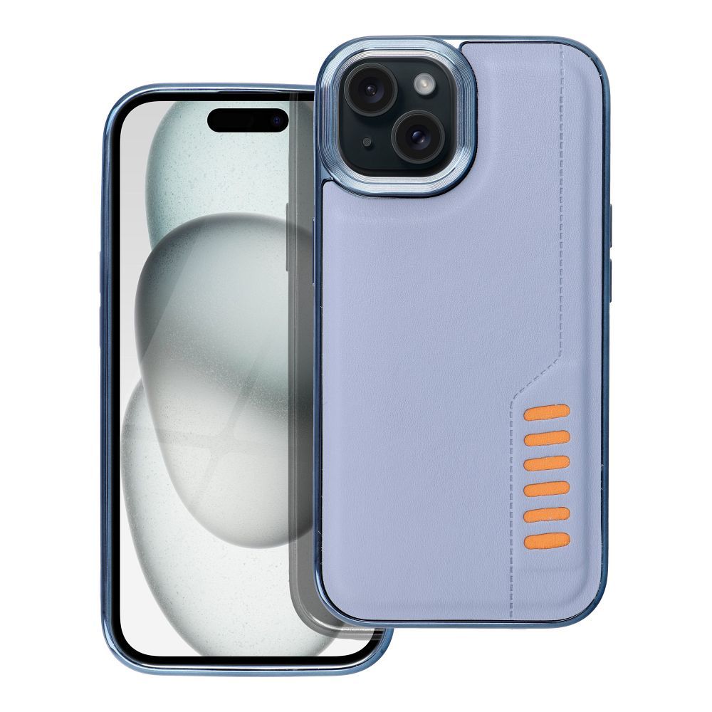 Aizsargvāciņš iPhone 15 – MILANO, zils