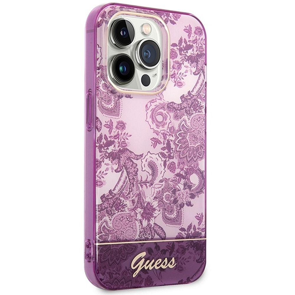 Aizsargvāciņš iPhone 14 Pro GUHCP14LHGPLHF (IML Electro Cam TDJ) fuschia – GUESS — attēls 2