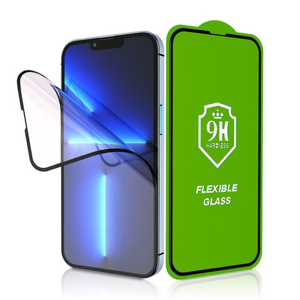 Aizsargstikls Apple iPhone X/Xs – Bestsuit Flexible 5D, melns — attēls 2