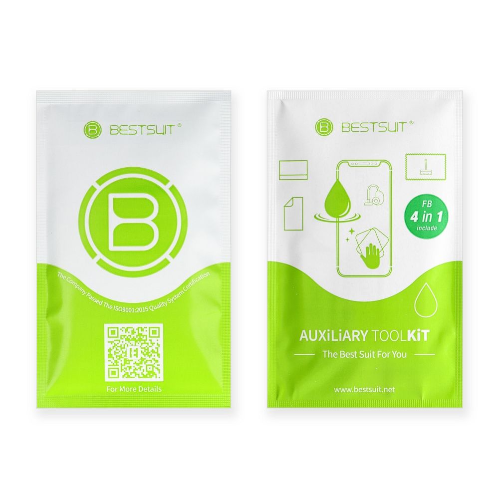 Aizsargstikls Apple iPhone 14 Pro – Bestsuit Flexible 5D, melns — attēls 3